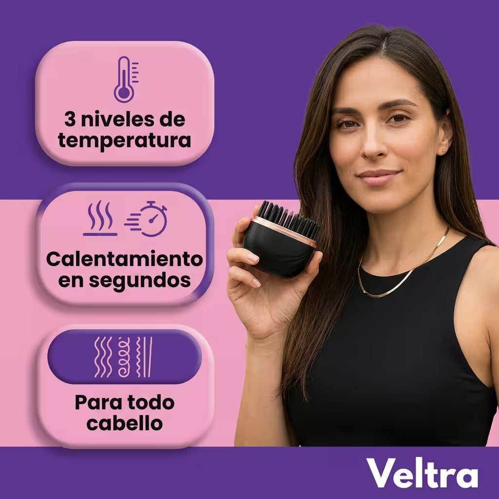 Mini Cepillo Alisador Inalámbrico Recarg